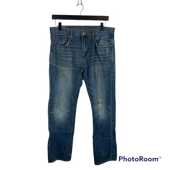 American Eagle Mens Slim Straight Jeans size 32 x 32 - Picture 1 of 8
